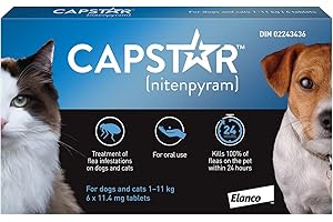 Capstar Oral Flea Treatment for Small Dogs and Cats weighing 1 to 11 kg - 6 pack
