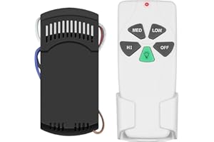 PRICHOR Universal Ceiling Fan Remote Control Kit Compatible with Harbor Breeze Hampton Bay Hunter Litex, 3 Speeds, Replace FAN-53T 2AAZPFAN-53T FAN-11T KUJCE9103 UC7030T