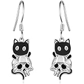 Skull Earrings for Women 925 Sterling Silver Skull Earrings Gothic Skull Earrings Halloween Skull Jewelry Gifts for Women