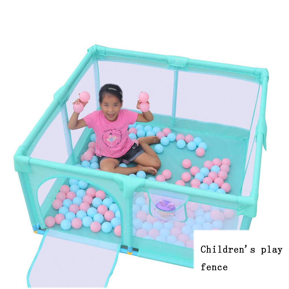 B07h1q8x8n 室内の子供の遊びペン屋外のポータブルプレイヤード0キロのボール 66センチメートルの緑のキッズのプレイフェンス ベビーサークル ベビーサークルプレイヤード 人気デザイナー