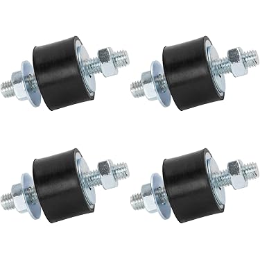 Uxcell M10 Rubber Vibration Mounts – 2pcs, 40mm X 40mm, Female Threads For Anti-Vibration Damping