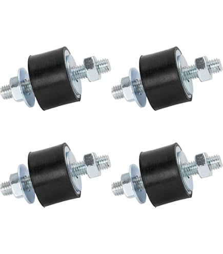 4 Isolateurs Caoutchouc Uxcell – 20x20 Mm Avec Goujons M6 – Neuf