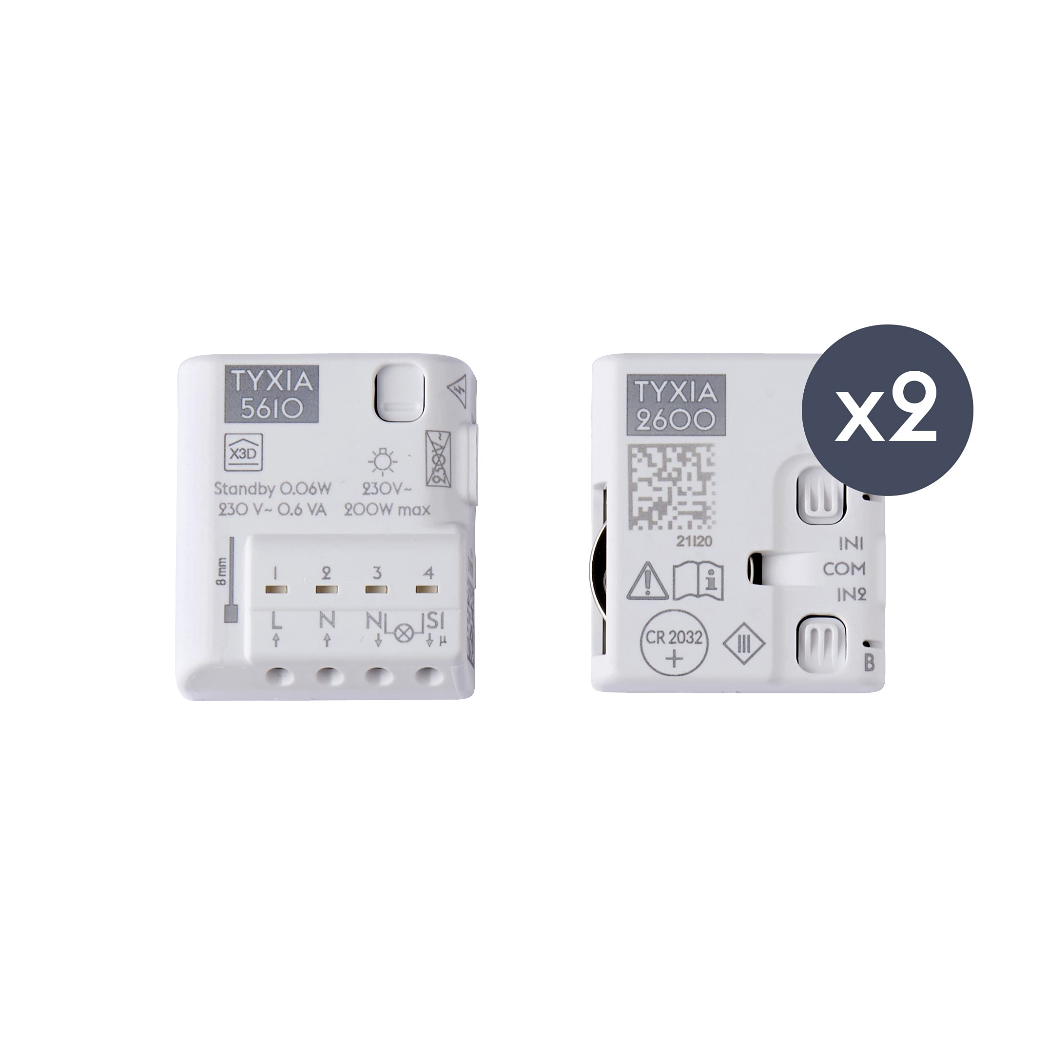 Tyxia 511 Pack - Delta Dore Pack to Control a 2 Way Lighting Circuit (Without Neutral at The Switch) - 6351408