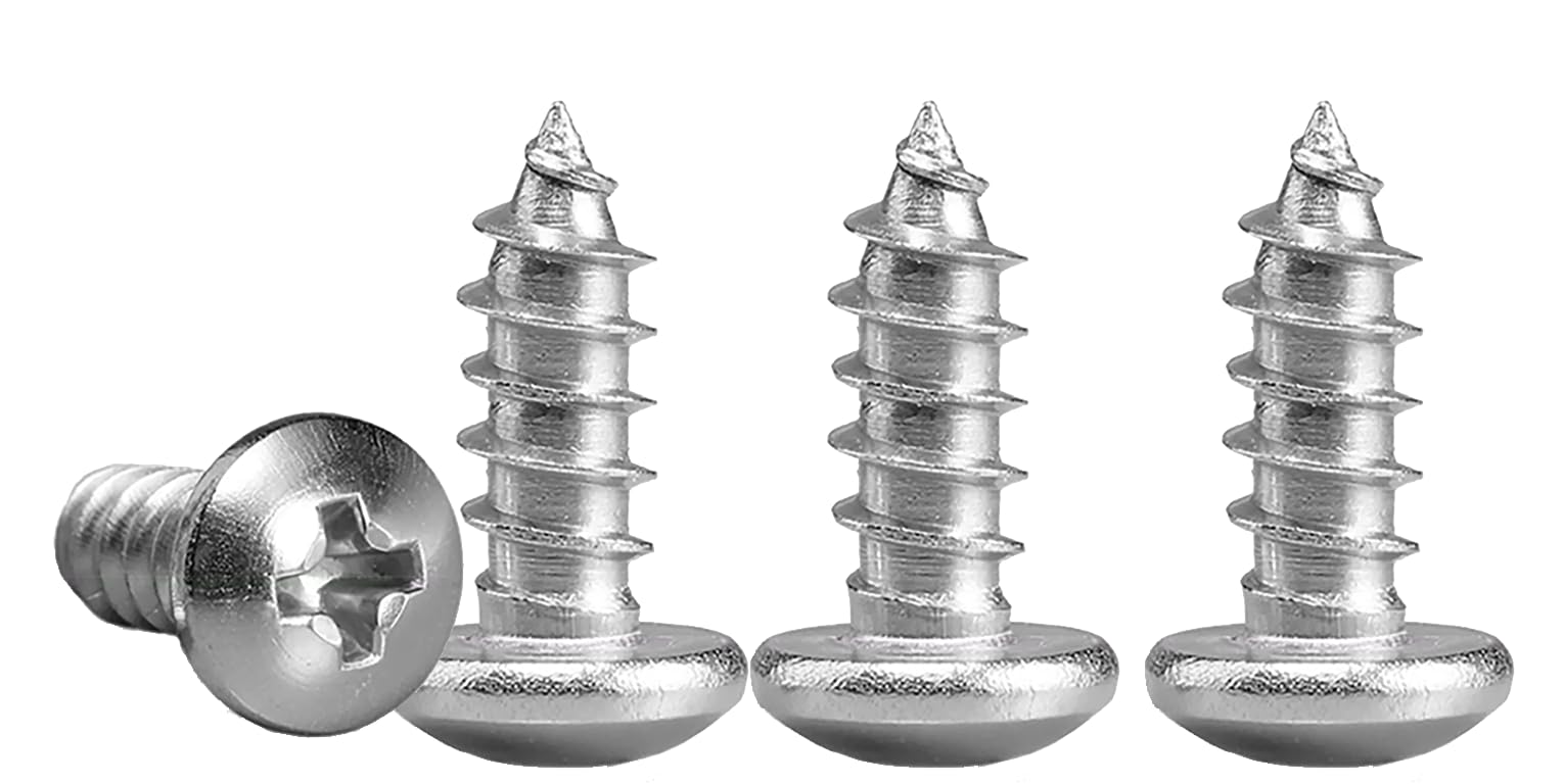 M3×16mm Phillips Pan Head Wood Screws 304 Stainless Steel Self-Tapping Screws for Wood/Sheet-Metal/Plasterboard Full Thread(100pcs) — image 1