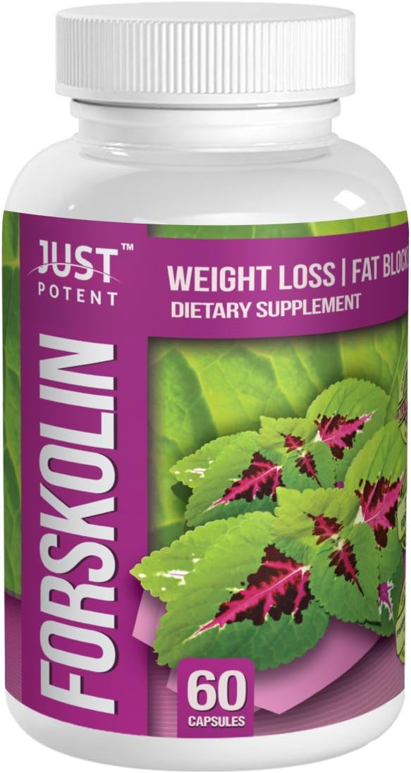 Just Potent Pharmaceutical Grade Forskolin Extract :: 20% Forskolin :: 250mg Coleus Forskohlii Per Serving :: 60 Capsules