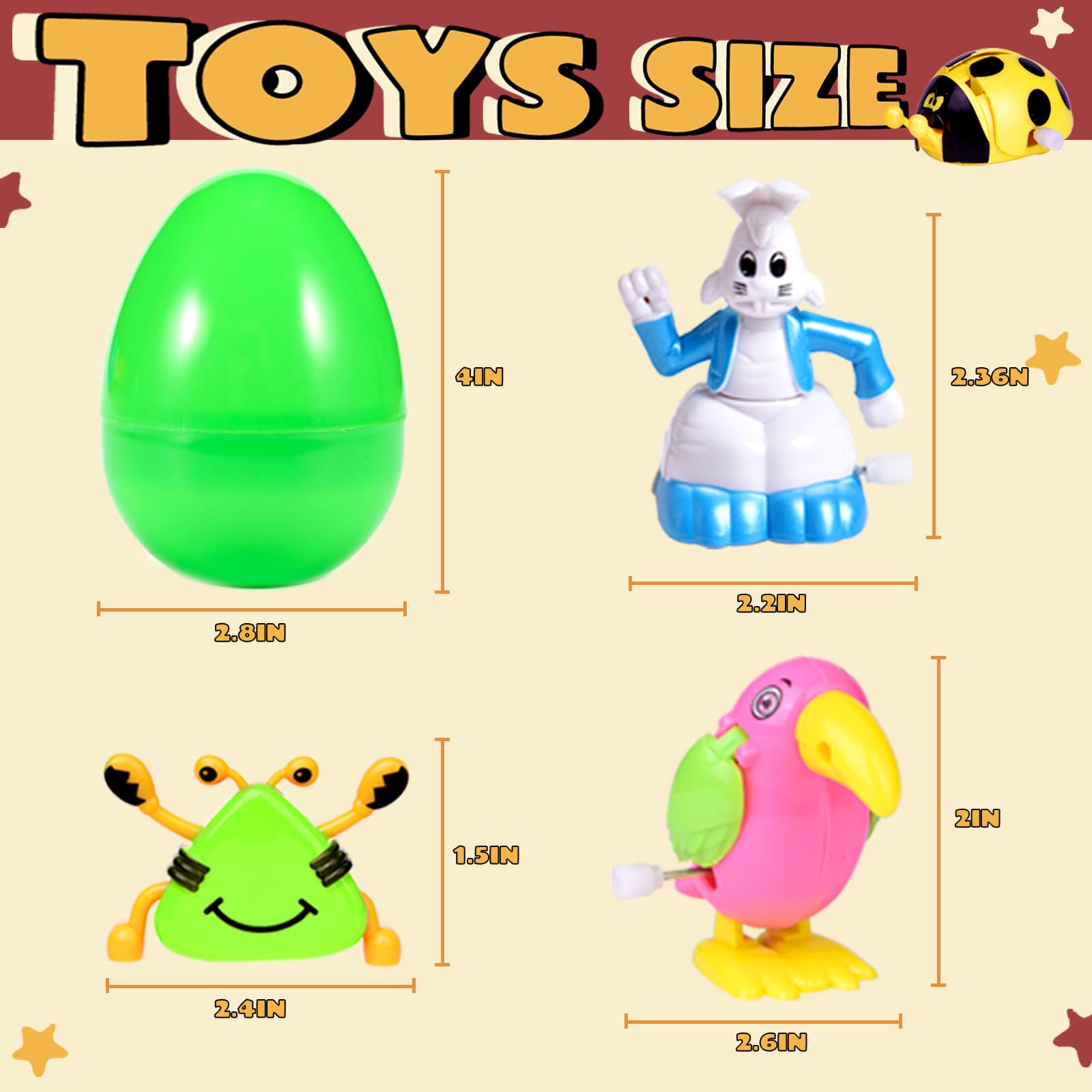 FUN LITTLE TOYS Wind Up Toys 25 PCs Assorted Animal Toys for Kid Party Favors, Pinata Filler Carniva Prizes Classroom Incentive Reward (Contents and Color May Vary)