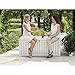 Keter Rockwood Plastic Deck Storage Container Box Outdoor Patio Garden Furniture 150 Gal, White