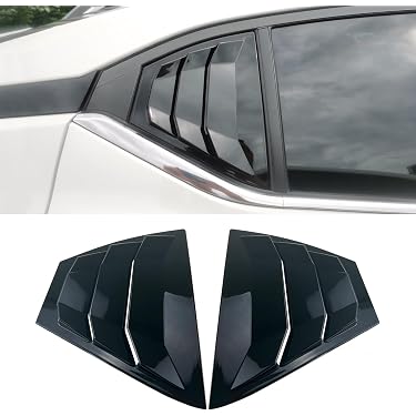 For Nissan Altima 2019-2023 Side Window Louvers Vent Blinds Cover Glossy Black