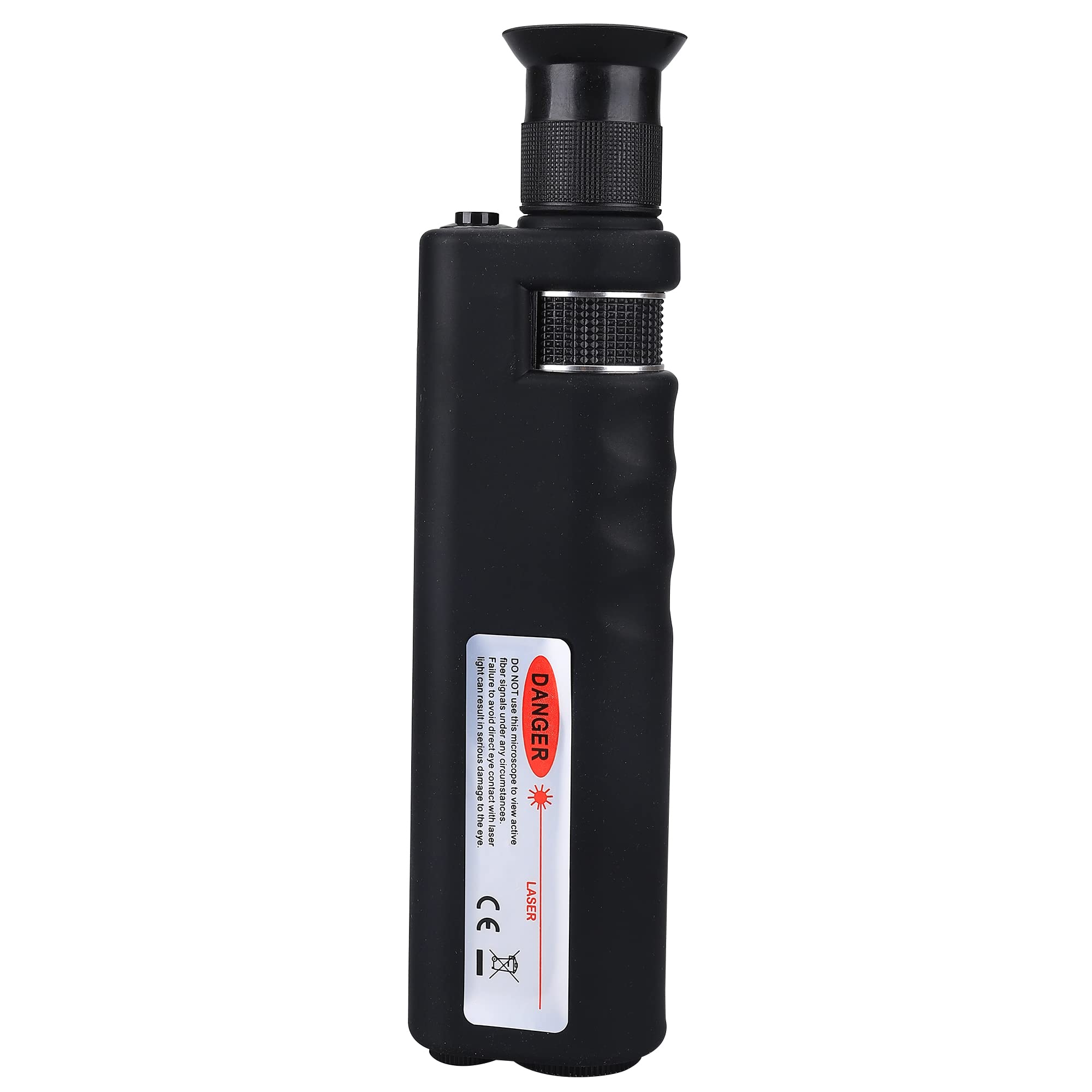 KELUSHI Fiber Optical Inspection Handheld Microscope with 400x Magnification, Black, LED Light, Rubber Material, Includes 2.5mm & 1.25mm Adaptors