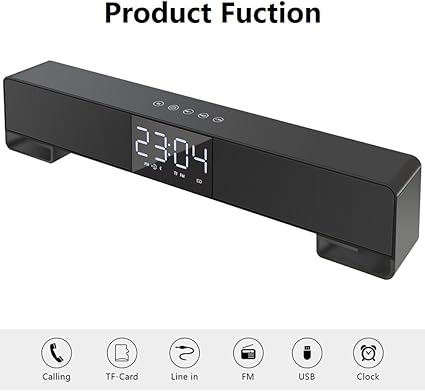 soundbar with clock