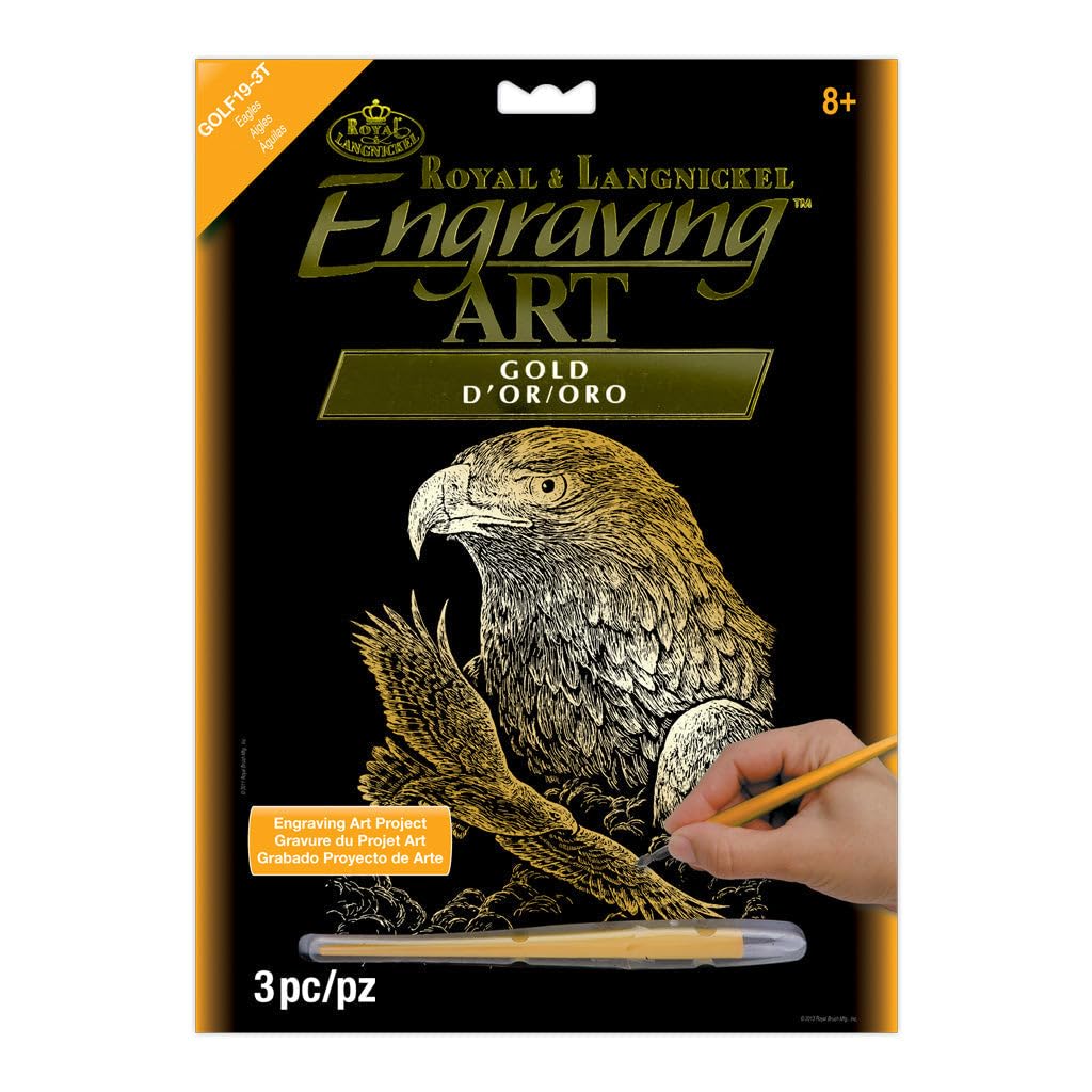 Royal & Langnickel Gold Engraving Art A4 Size Eagles Designed Painting Set