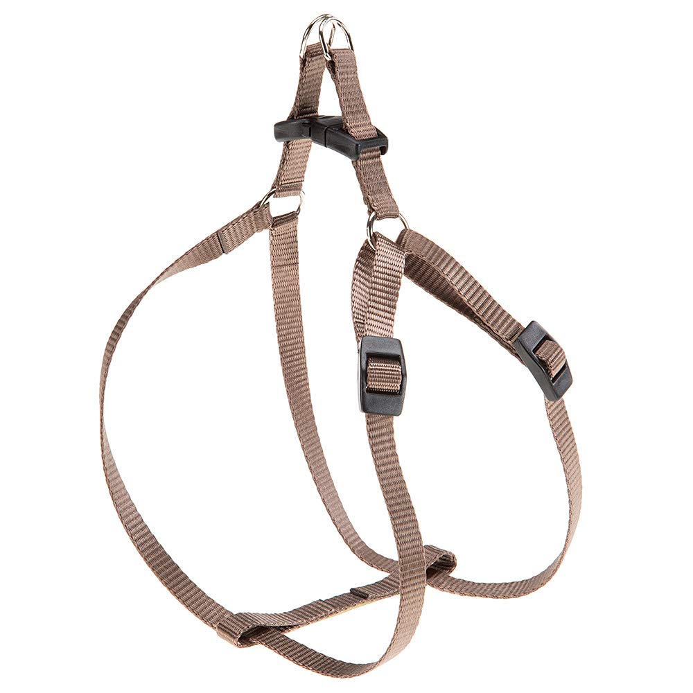 Ferplast Small Dog Harness EASY S, Adjustable Cat Harness, Easy to Wear, 35-53 cm. Brown