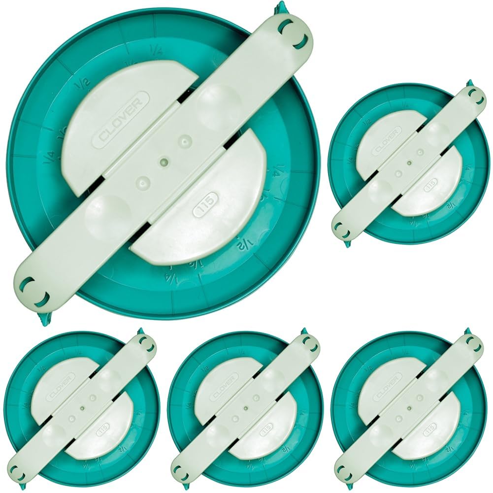 clover 3128 Clover Pom Maker Extra Large, Turquoise/White, 1 (Pack of 5)