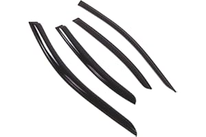 TuningPros Outside Mount Window Vent Visors Rain Guards Compatible with Lexus ES330 2002-2006 | Side Window Wind Deflectors Rain Shields | Smoke Tinted, 4 Pcs Set, DGWV-704