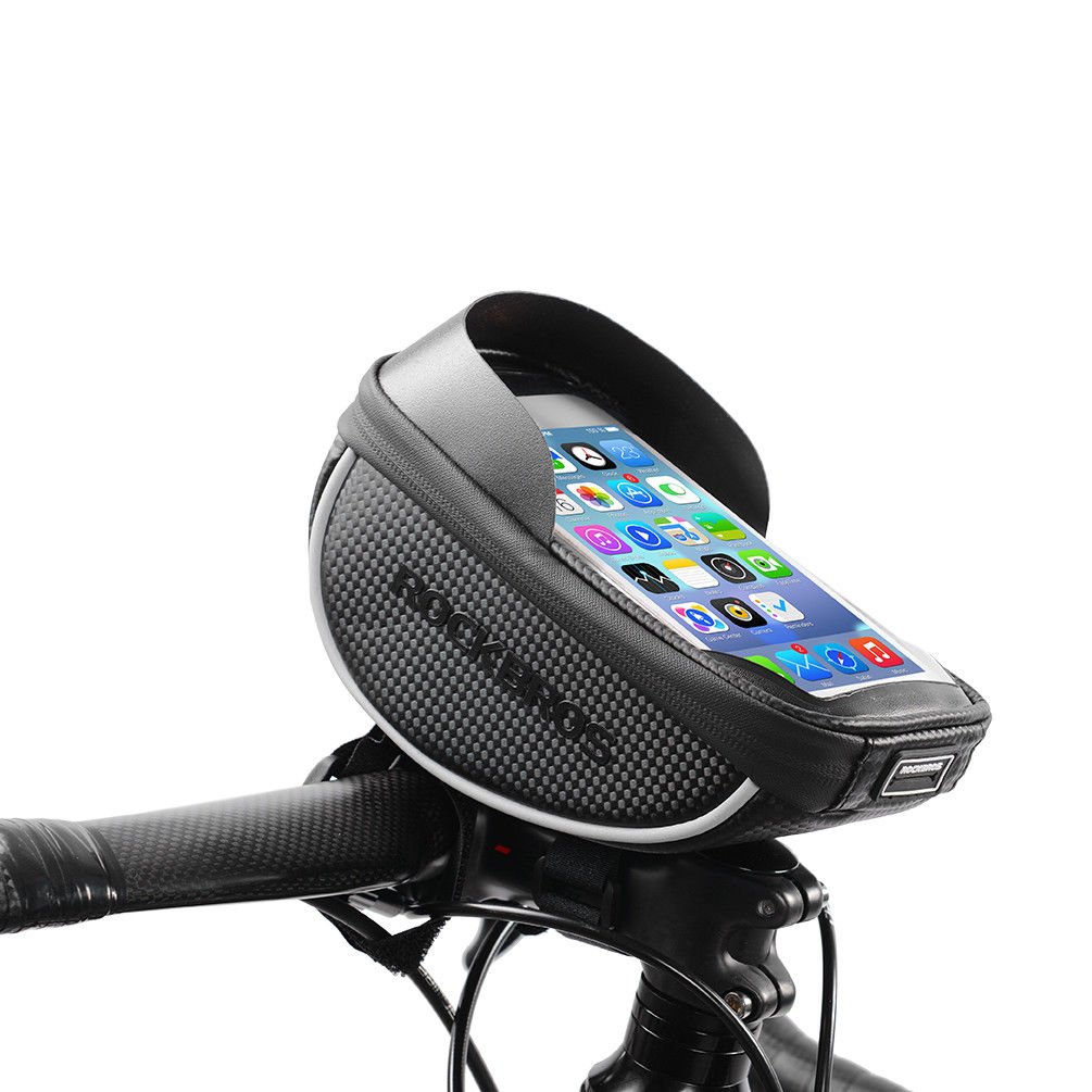 Sacoche De Cadre RockBros B68 – Avec Support Téléphone Tactile – Noir – 1,7L