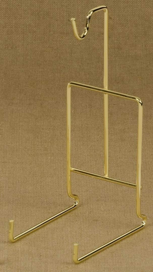 Kitchen Organizers Standard Smooth Wire Brass Finish Cup and Saucer Stand, 6.5" H