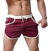 Rexcyril Men's Running Workout Bodybuilding Gym Shorts Athletic Sports Casual Short Pants