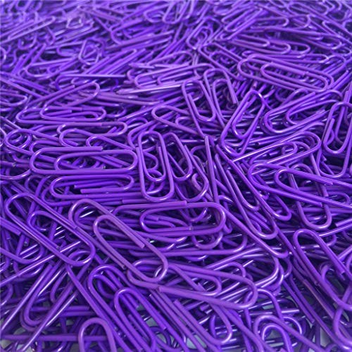 100Pcs Paper Clips Pulison Purple Office Paper Clip School Supplies Study Article Assorted Sizes Purple Paperclips for Office School Clips and Personal Document