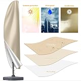 OKPOW Parasol Cover Cantilever 2.5m 2.7m 3m 4m Waterproof 600D Khaki view 3