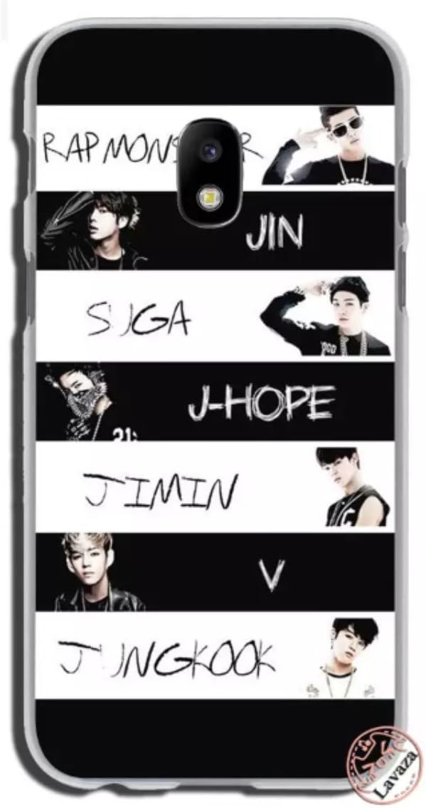 LLM 1 BTS Logo Love Yourself Face Love Wings Kpop Bangtan Boys Band Korean Rapmonster Jin Suga J-Hope Jimin V Jungkook Music Transparent Hard Cover Case for iPhone (Samsung Galaxy J3 2015/2016)