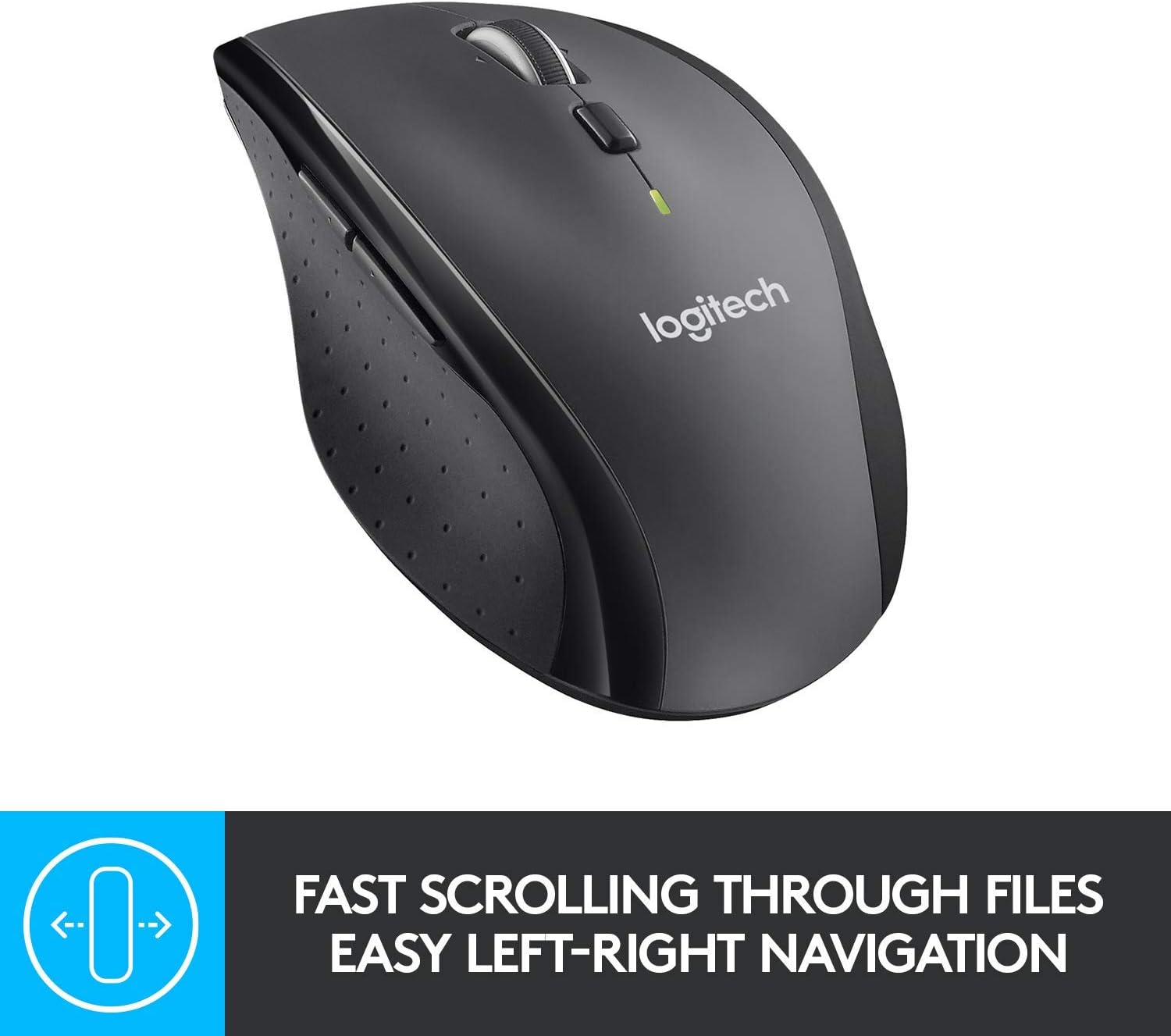 Logitech M705 Wireless Mouse for Windows Mac, Chrome for Laptop and Computer - Black (Renewed) - Image 4