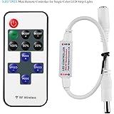 Tools & Outdoor Gear 3528 5050 12V DC Mini Remote Controller for Single Color Dimmable LED Strip Lights