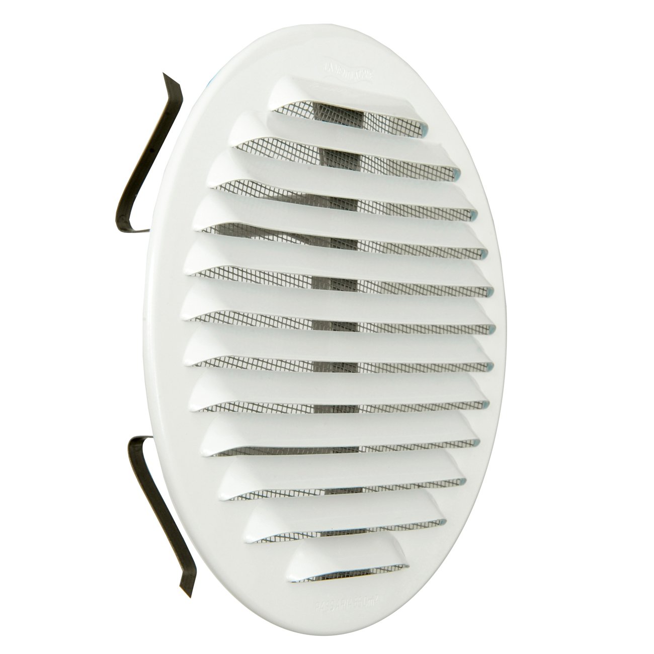 The gabtu125r-y Ventilation Grill Round Universal with Springs White Aluminium