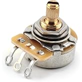 The Art of Tone CTS 250k Guitar Potentiometer - Short Split Shaft | Audio Taper, 10% Tolerance, 24-Spline Brass Shaft, Mounting Hardware Included, Imperial-Fit