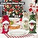 VEEYOL Christmas Wine Bottle Cover, Christmas Snowman Santa Gift Wine Bags, Xmas Home Party Table Dinner Decorations, Set of 3