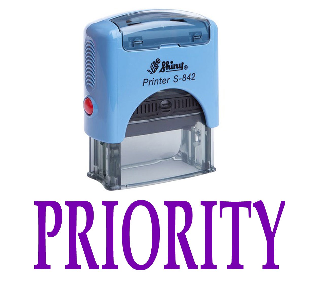 Priority Self Inking Rubber Stamp Custom Shiny Office Stationary Stamp