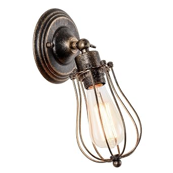 Awama Vintage Wandleuchte Industrielle Beleuchtung Einstellbar