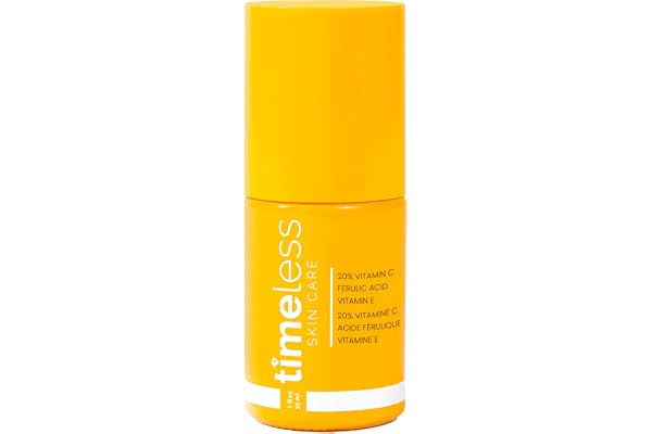 Timeless Skin Care Vitamin C Serum with Vitamin E & Ferulic Acid - 20% Vitamin C Brightening - Face Serum for Oily & Dry Skin
