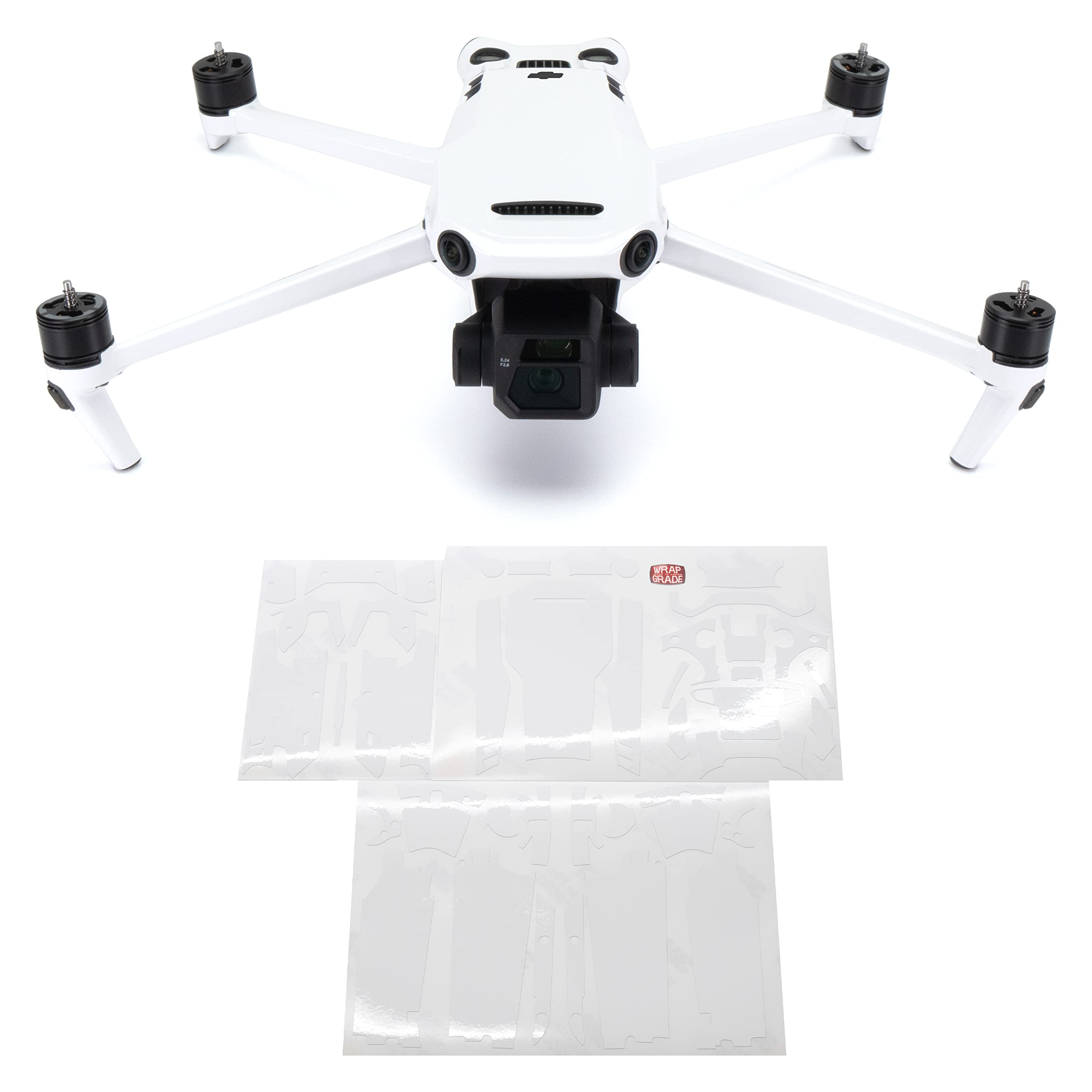 WRAPGRADE Full Skin Stickers Compatible with Mavic 3 / Mavic 3 Classic (RACING WHITE)