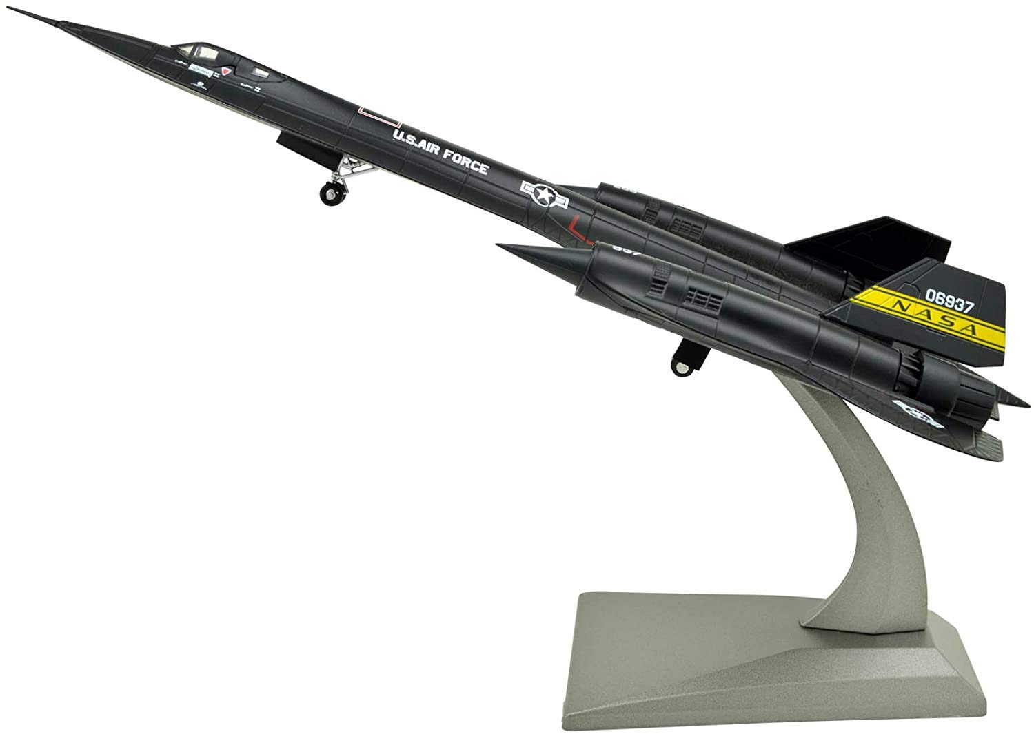 SR-71 Blackbird Reconnaissance Plane 1/144 Scale Diecast Model | Metal Alloy With Display Stand