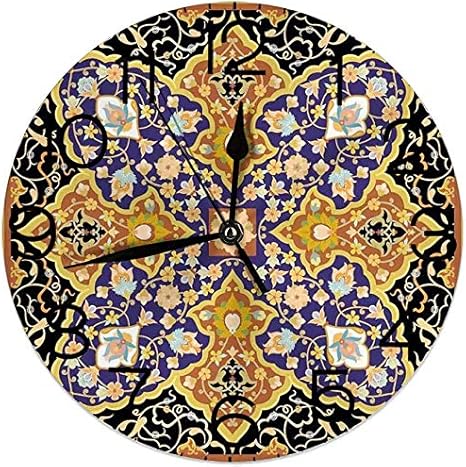 Amazon Co Jp ラウンドウォールクロックホームデコレーション Djポートレートヘッドフォン 面白いモダンキャラクタークールな笑顔 ティールグレー 直径9 8 25cm クリスマス ホーム キッチン