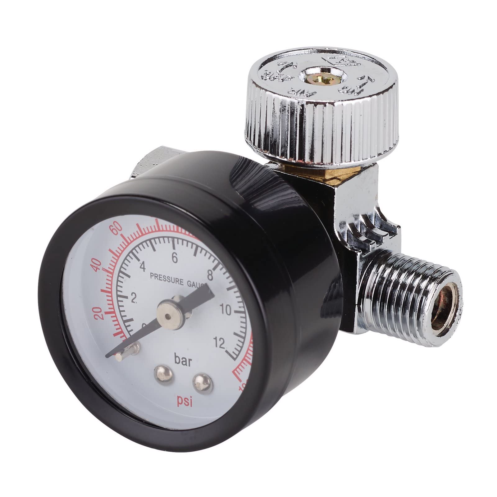 Draper 28379 1/4" BSP On-Gun Air Regulator and Gauge, 180psi