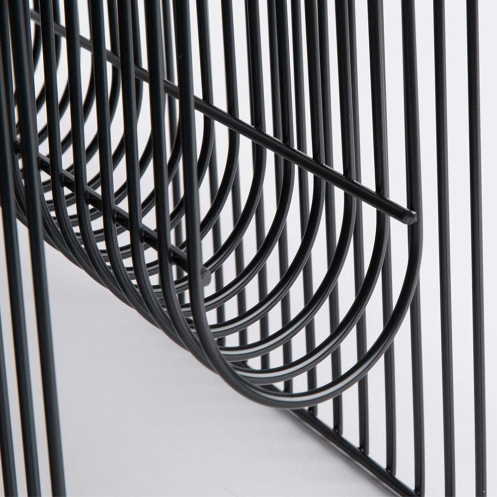 Farbe : SCHWARZ schwarz, Gold Feifei Bücherregal Schmiedeeisen Moderne