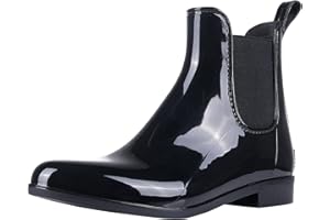 Evshine Women's Short Ankle Rain Boots Lightweight Chelsea Rain Boots Rubber Waterproof Booties
