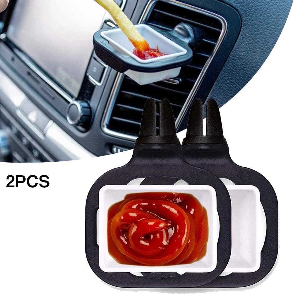Dip Clip inCar Sauce Cup Holder Dip Clip Bowl Plate Holder Ketchup