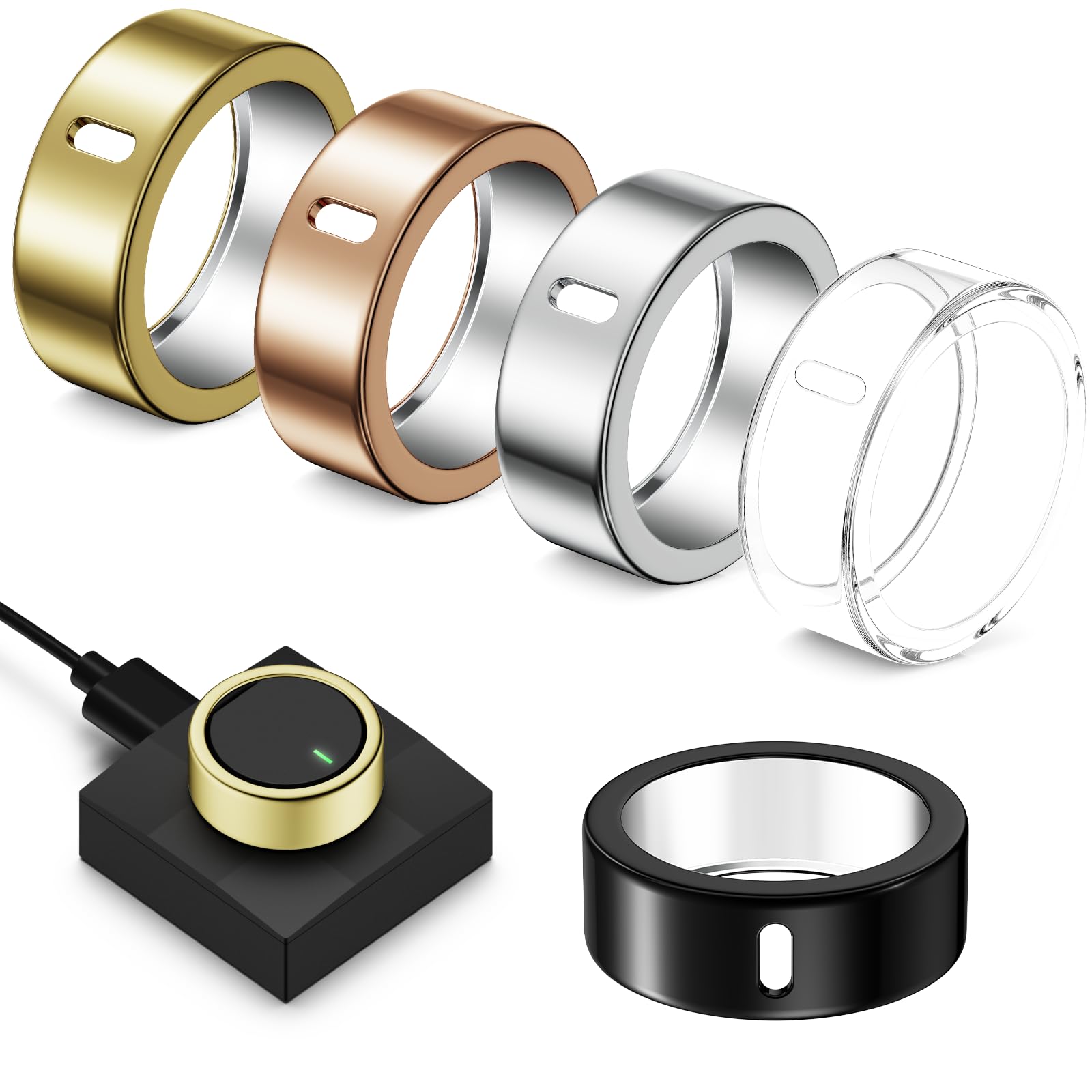 Photo 1 of Hexasider 5 Pack Cover for Ultrahuman Ring Air, Anti-Scratch TPU Protector Compatible with Ultrahuman Ring Case Accessories for Women Men Working Out Gym (Size 6)
