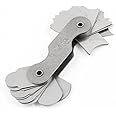 uxcell Radius Gauge Set 32 Plates R7-14.5mm Metric Radius Fillet Gauge, Portable Measuring Tool