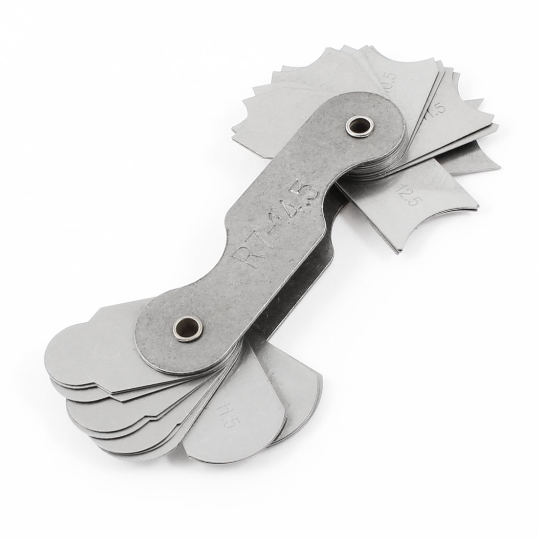 Sourcingmap Radius Gauge Set 32 Plates R7-14.5mm Metric Radius Fillet Gauge, Portable Measuring Tool