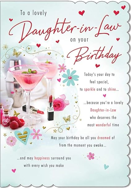 Piccadilly Greetings Biglietto Di Auguri Per Figlia Suocera 9 X 15 Cm Amazon It Cancelleria E Prodotti Per Ufficio