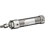 SMC CJ2 Series Stainless Steel Air Cylinder, Compact, Single Acting, Spring Extend, Basic Style Mounting, Not Switch Ready, Cushioned