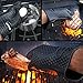 WISH4U Black Silicone BBQ/Cooking Gloves- Internal Finger Thicken Heat Resistant Layer Oven Mitts for Grilling,BBQ, Kitchen – Safe Handling of Pots and Pans– Cooking & Baking Non-Slip Potholders