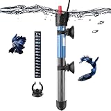 PYPABL 100W Aquarium Heater Submersible Glass 40-100L 20-34C with Thermometer