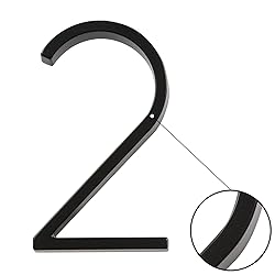 5 Inch Floating House Number 2, VONDERSO Black