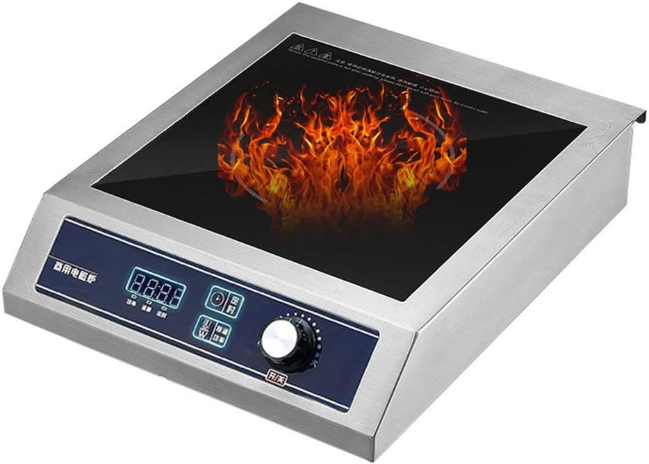 JosLove Electric Cooktop Induction Cooker Burner Commercial Stove Restaurant Countertop 220V (3500W)