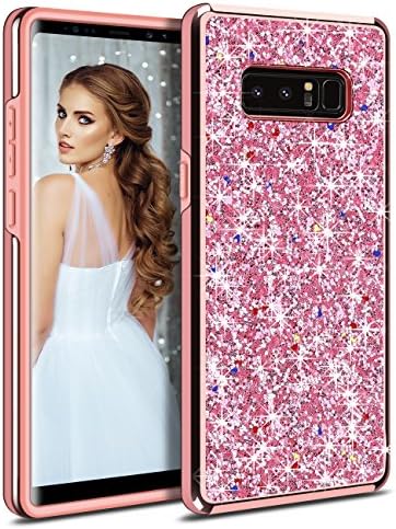 Galaxy Note 8 Case DODOTECH Galaxy Note 8 Case Glitter Bling Heavy Duty Case Shockproof Dual Layer Hybrid Armor Soft TPU Bumper Protective Hard PC Cover Shell for Samsung Galaxy Note 8 -Pink