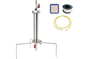 P PBAUTOS Stainless Steel Vacuum Chamber/Tube, 90 Gram Closed Loop Extractor with Tripod, Perfect for Extracting from Plant Leaves, Industry Use